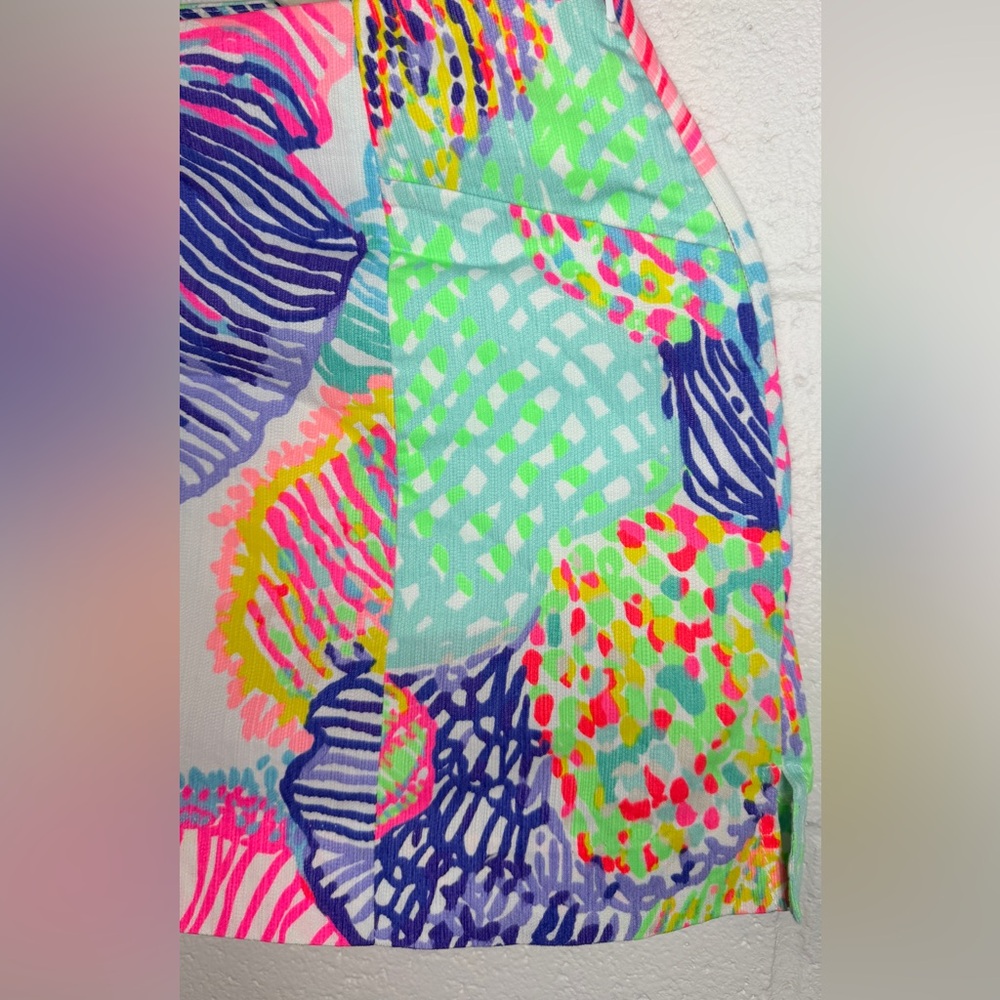 Lilly Pulitzer Mini January Skort Multi Roar Of The Seas Shell Print Sz 00 - Picture 2 of 6
